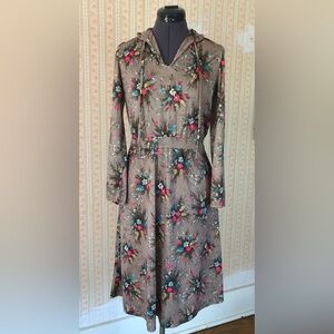 Homemade Greige Floral Dress - Size XS